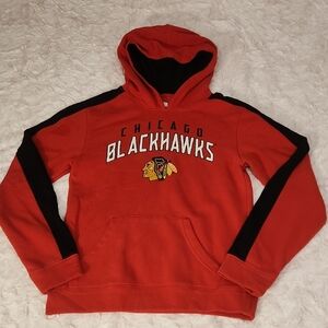Fanatics Chicago Blackhawks Red and Black Hoodie